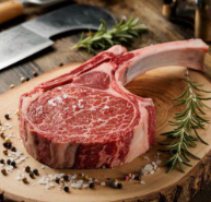 AUST 200 Day Grainfed Tomahawk MB3+, Per pc (1.2-1.5kg)